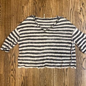 Cropped stripped Anthropologie sweater